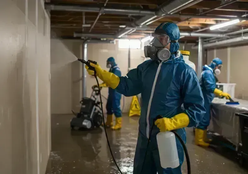 Basement Sanitization and Antimicrobial Treatment process in Irving Park, IL