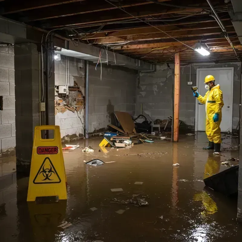 Flooded Basement Electrical Hazard in Irving Park, IL Property